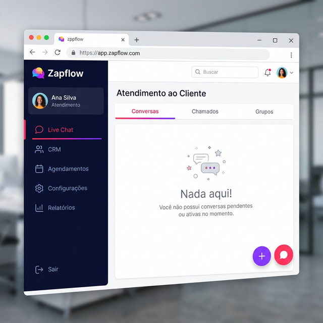 Dashboard do ZapFlow - Gestão de WhatsApp
